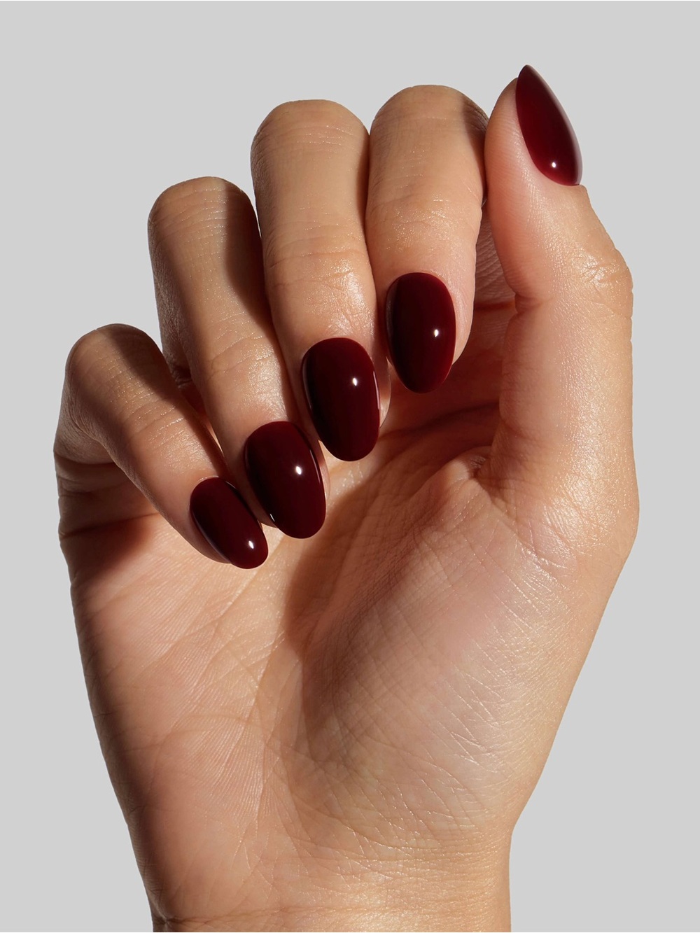 Celebritips Black Honey Extra Short Round Press On Nails Burgundy Glossy NWT
